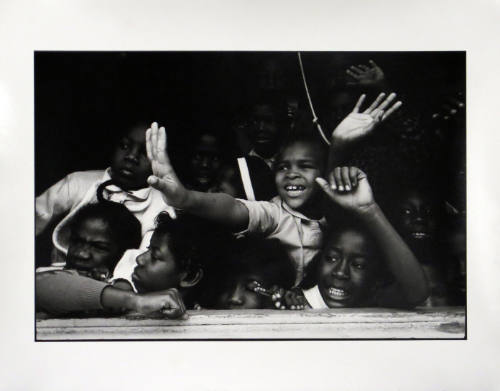 #26 School children waving to Martin Luther King, Jr.
