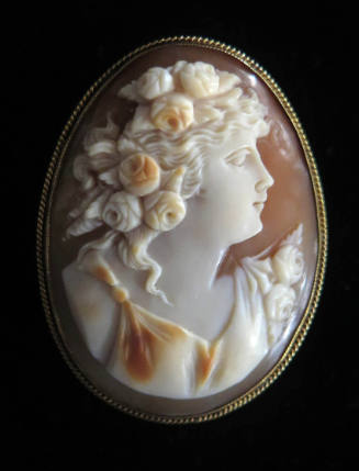 Carved Shell Cameo Brooch