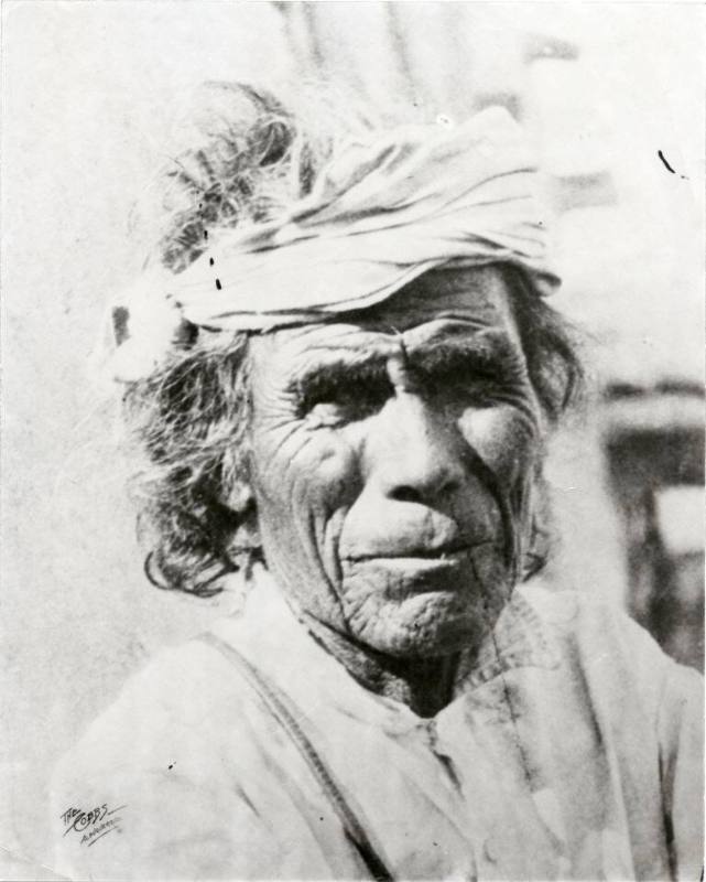Older Native American man facing the camera