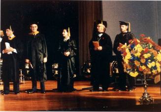 Concha Ortiz y Pino de Kleven recieving an honorary degree
