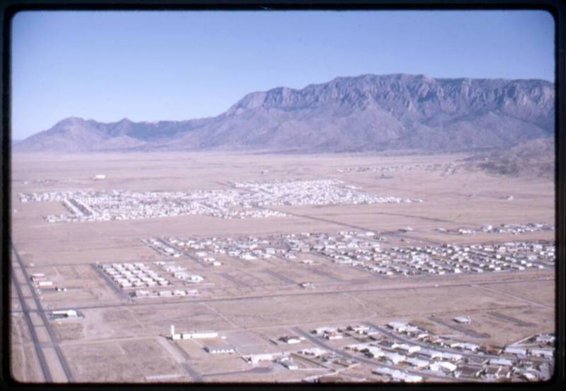Aerial view looking northeast from Interstate 40