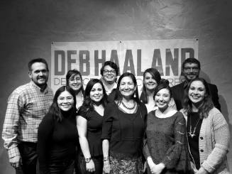 Deb Haaland and her campaign staff