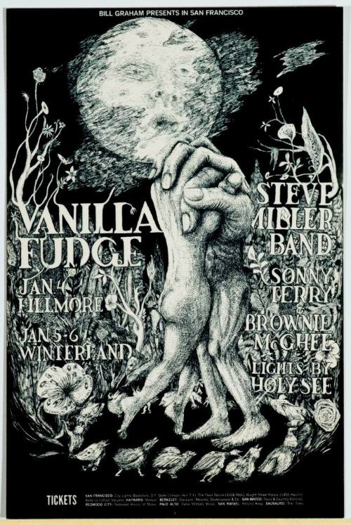 BG-101: Vanilla Fudge, Steve Miller Band, Sonny Terry & Brownie McGhee. Winterland Ballroom, January 5-6