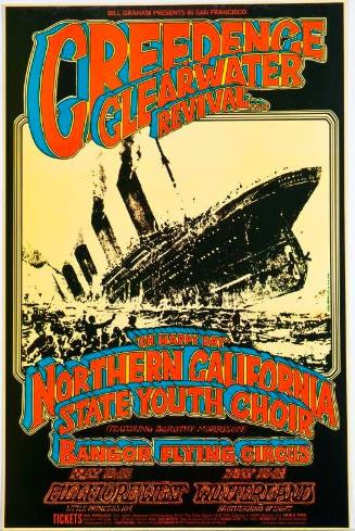 BG-174: Creedence Clearwater Revival, Northern California State Youth Choir, Bangor Flying Circus. Fillmore West, May 22 and 25 Winterland Ballroom, May 23-24