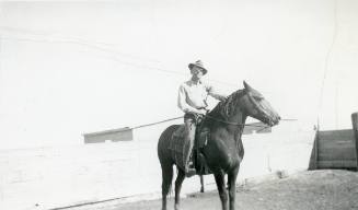 A man on a horse