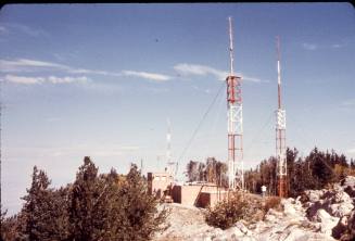 Telecommunication Towers on the Sandia Mountains, New Mexico