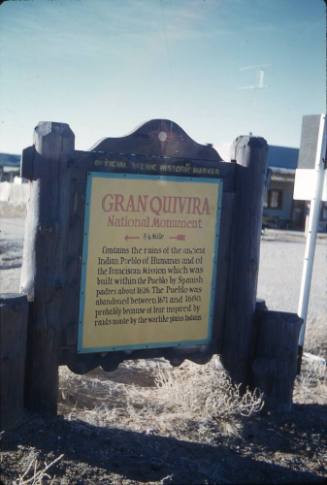 Historic Marker at Gran Quivira, New Mexico