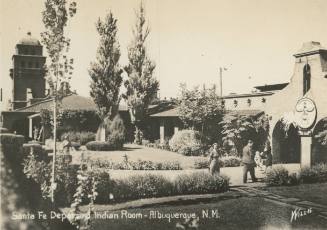 "Santa Fe Depot and Indian Room - Albuquerque, N.M."
