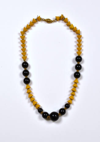Black and Yellow Beaded Necklace