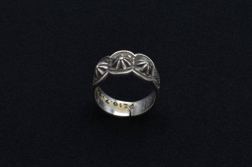 Stamped Silver Ring (two of a pair)